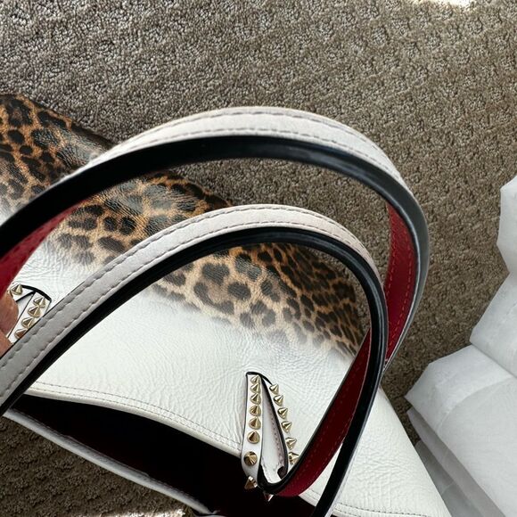 **RARE** AUTH CHRISTIAN LOUBOUTIN AMBRE LEOPARD TOTE BAG - Picture 8 of 15